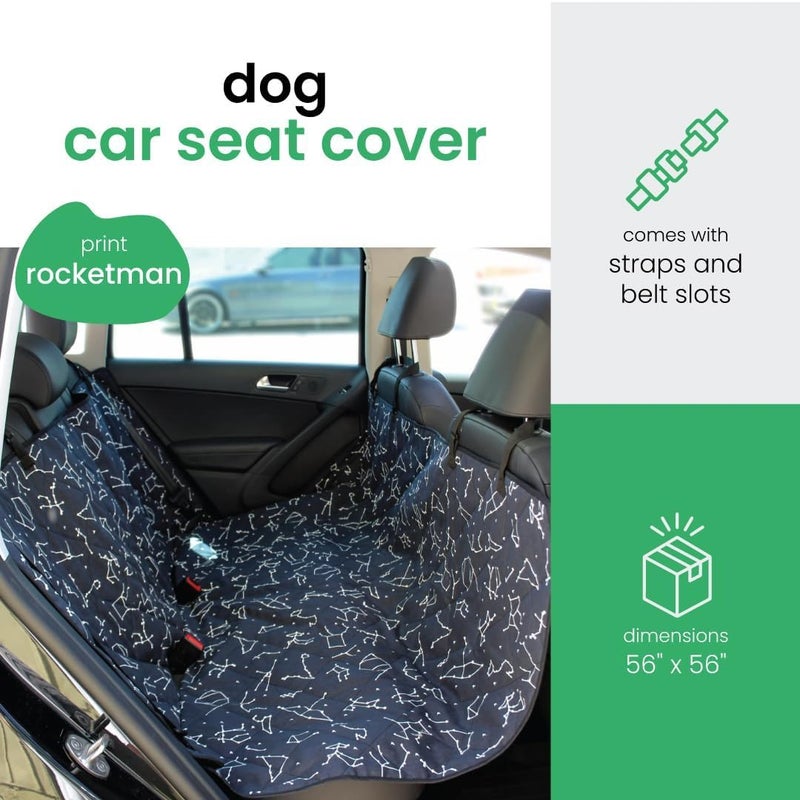 Molly Mutt 3-in-1 Back Seat Cover for Dogs, 100% Cotton Canvas Back Seat Hammock with Headrest Straps, Belt Slots, & Anchors, Non-Skid Cargo Area Cover, Machine Washable, No Harmful Chemicals, 56"x56" - Image 2